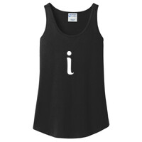 Ladies Cotton Tank Top, Inspire "I"_White