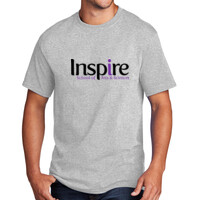 Adult T Shirt Short Sleeve, Inspire_Black/LightPurple